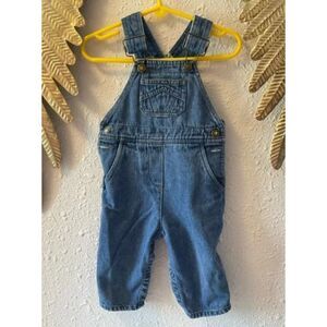 GREAT LAND Infant Boys Sz 12 Months Casual Wear Blue Denim Cotton Jean Overalls